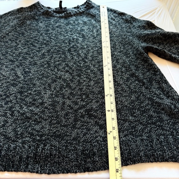 EILEEN FISHER Heathered Charcoal Luxe Cotton Cashmere Knit Sweater Relaxed XL - Picture 5 of 8
